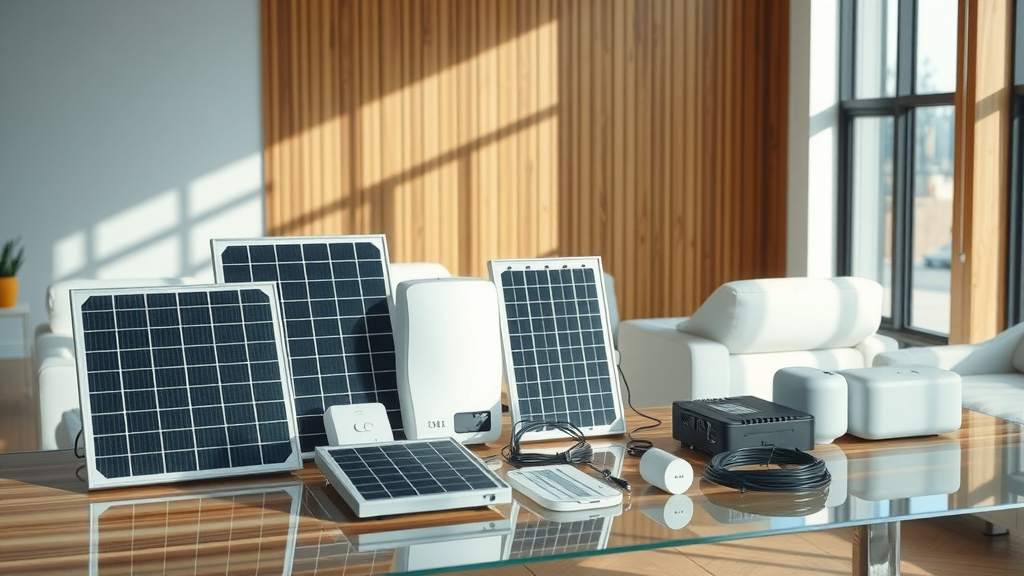 solar kit with residential solar panels and compact components