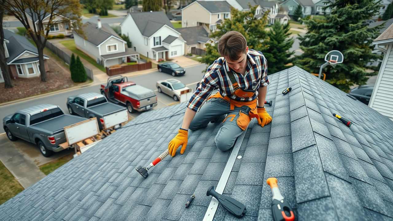 Forever Roofing in Tukwila Washington professional roofer inspects new roof