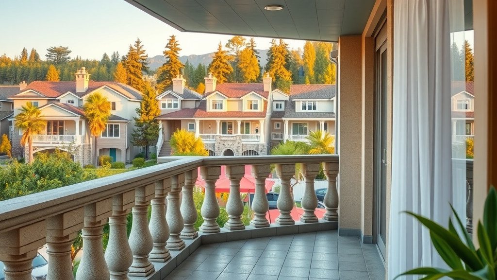 Restored California balcony with cast stone railing, waterproofed for safety.