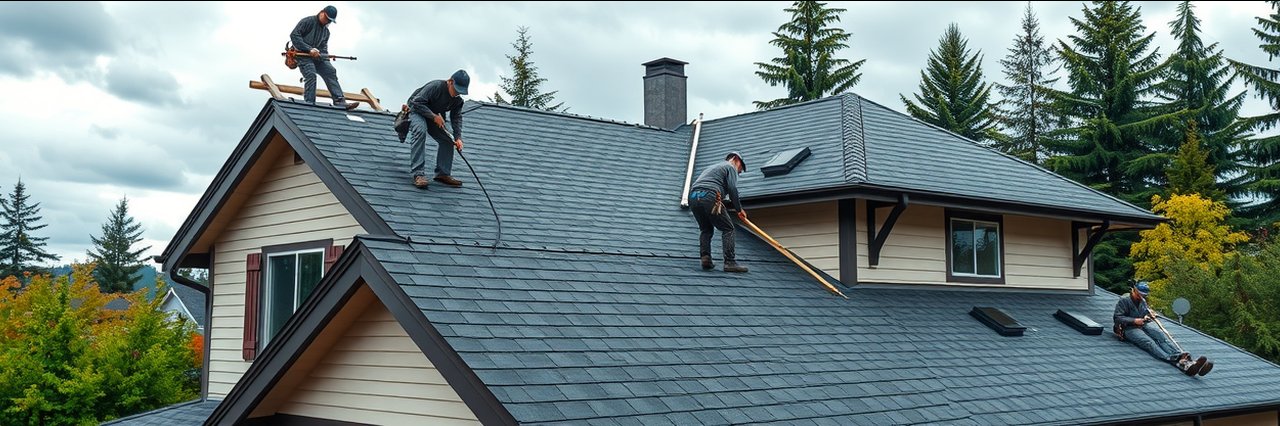 Professional roofing crew installing new roof in Tukwila, Washington for forever roofing in tukwila washington - how to find a reputable roofer