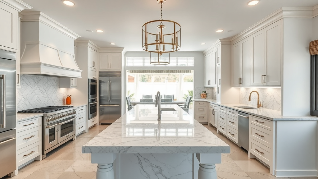 Modern Newport Beach luxury kitchen with high-end home renovation details