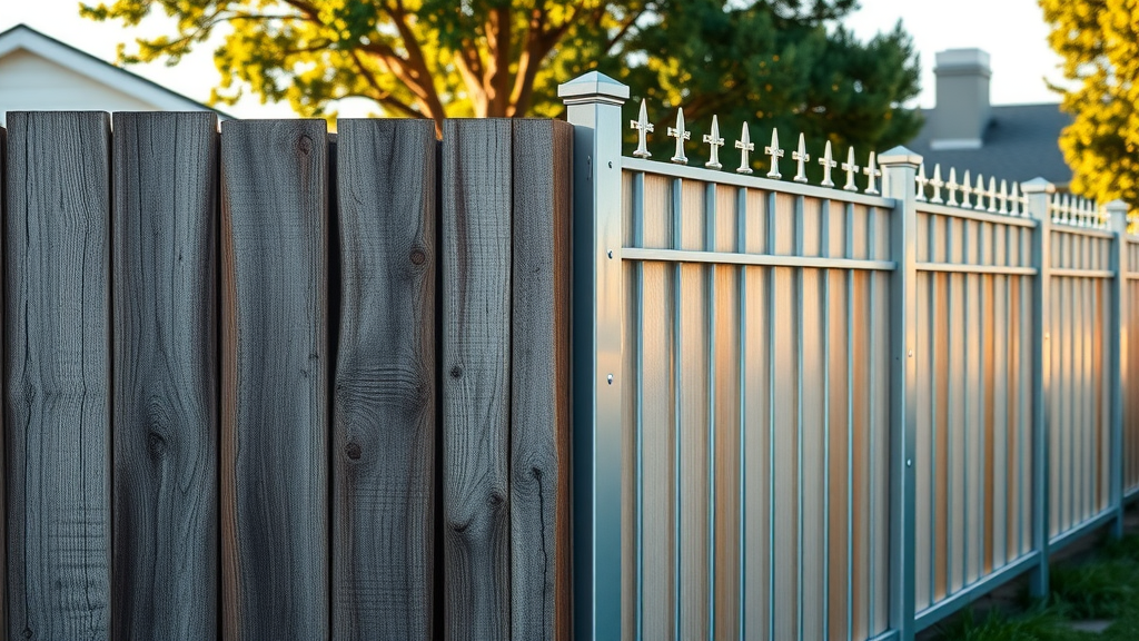 Before and after fence replacement in Santa Clara California side by side