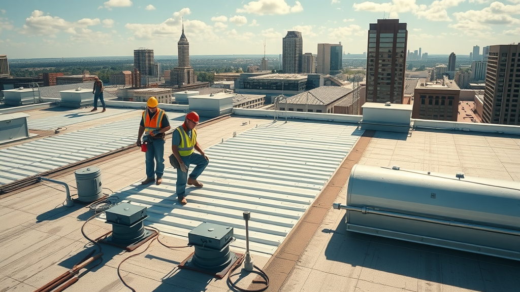 Modern commercial roofing installation by experts in Round Rock, Texas