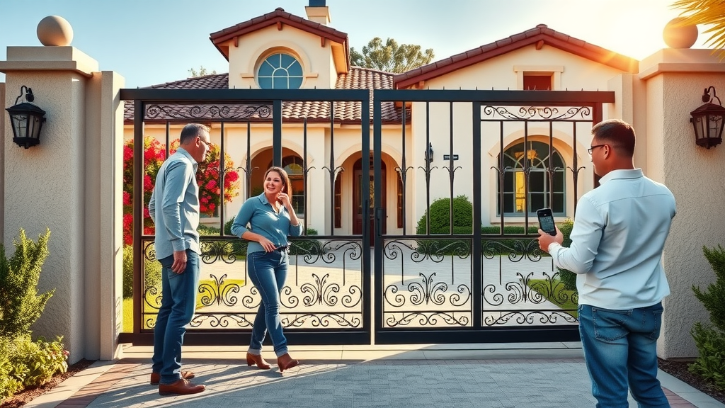 Vista California property with automatic gate expert and secure entrance