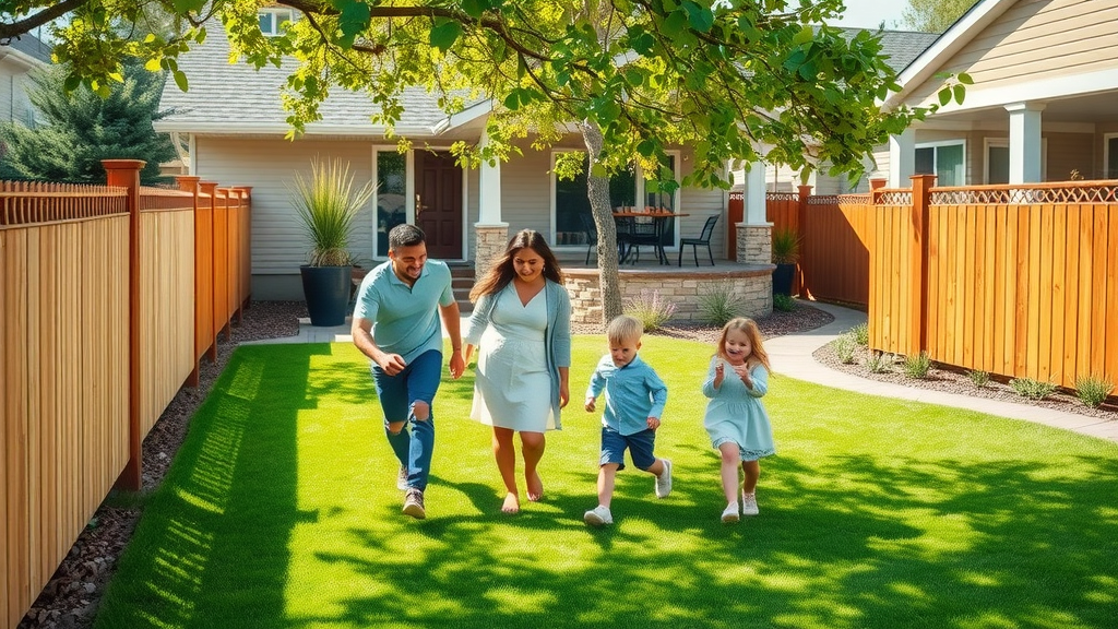 Family enjoys safe yard with new fence by fence contractor in Fresno, California
