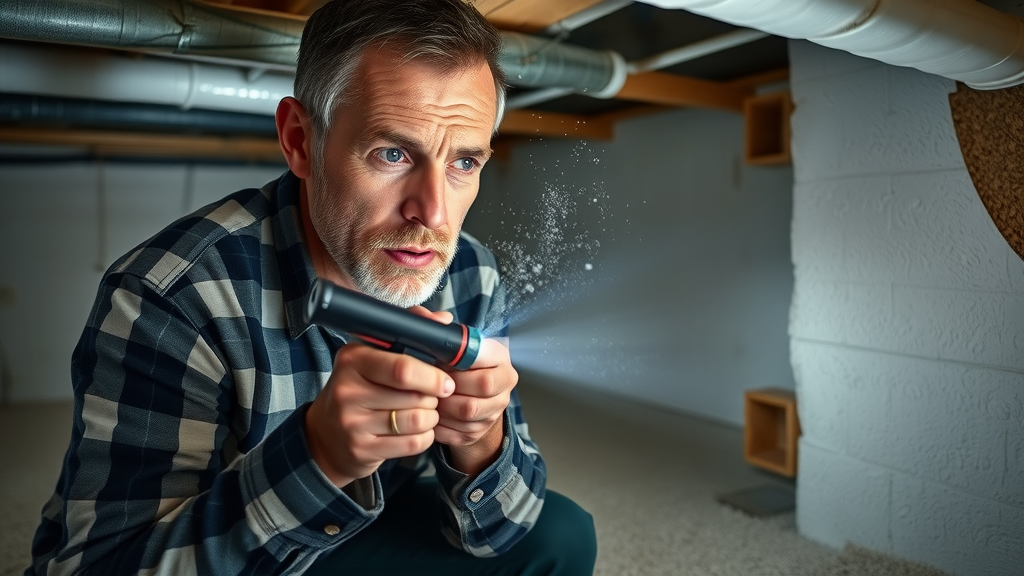 Examining crawl space and pipe penetrations for overlooked caulking during diy home caulking projects
