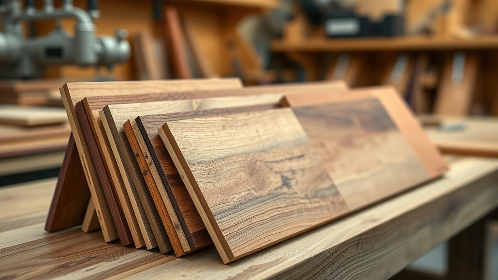 Expert Custom Cabinetry Materials - premium domestic hardwood samples with rich grain textures