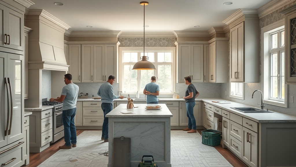 Expert kitchen remodelers in Campbell, California working on modern renovation