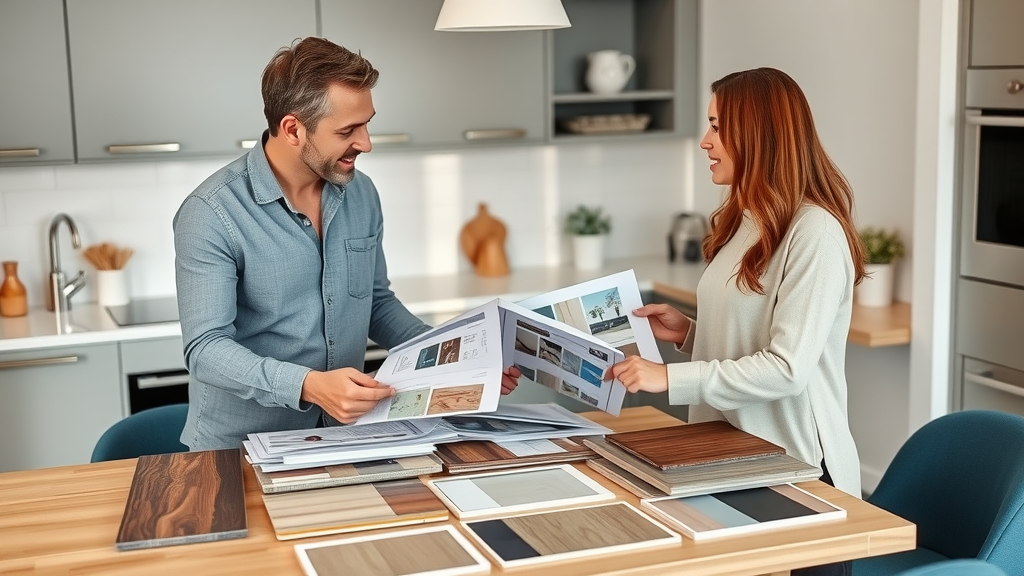 Home remodeling design consultation in Corona California modern kitchen