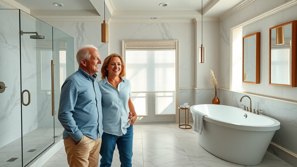 Upgraded San Diego bathroom remodel with elegant spa-inspired design