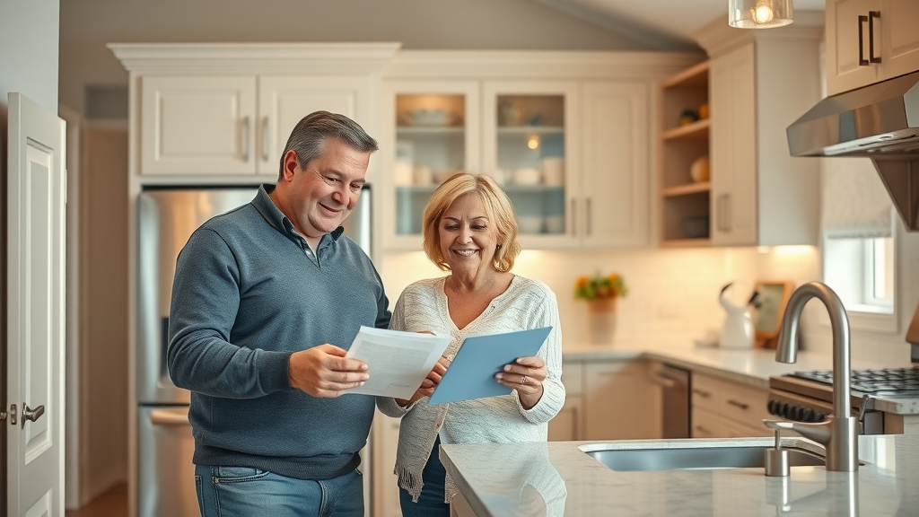 Happy homeowners in newly renovated kitchen by BB-Builders Pro Renton
