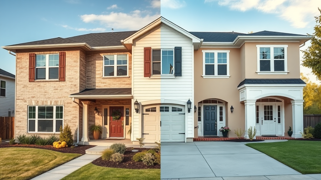 Dramatic before-and-after of home with expert interior exterior painting