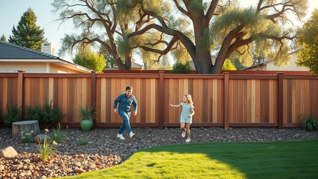 New sturdy fence in Rocklin, CA 95765 ensures security for families and pets.