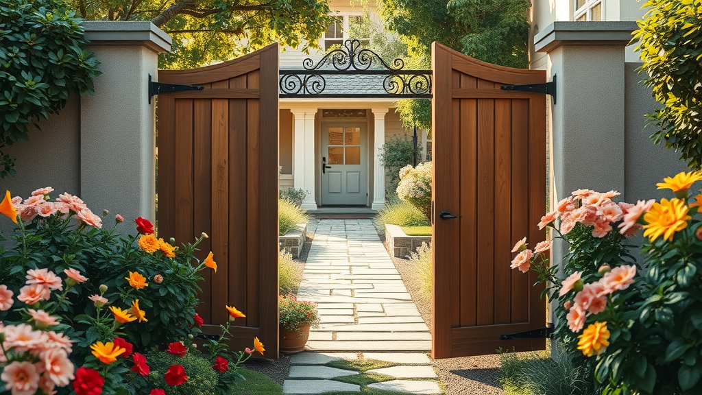 Custom garden gate showcases expert gate installation repair results.