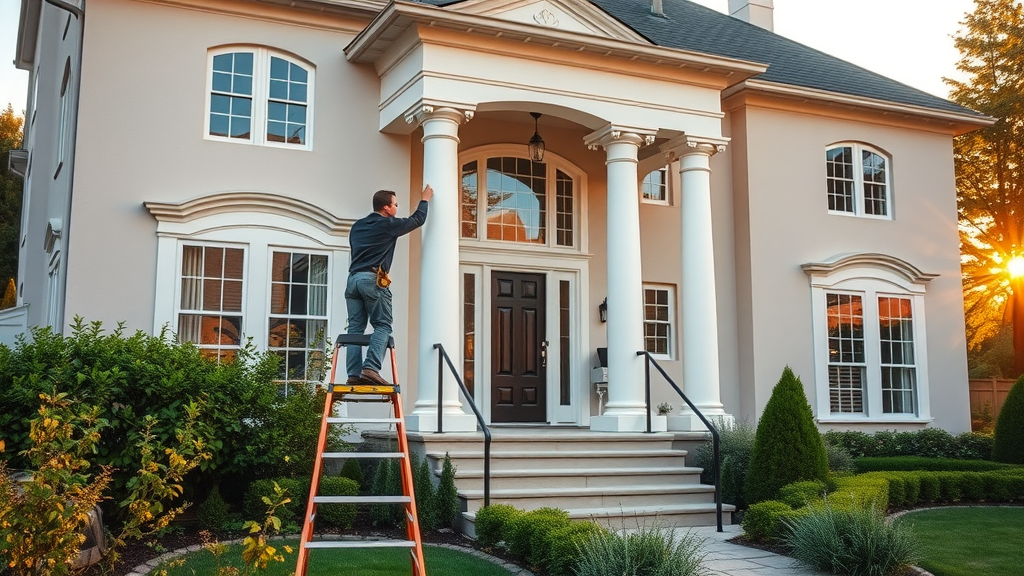 professional crew painting home exterior, boosting curb appeal with residential painting solutions
