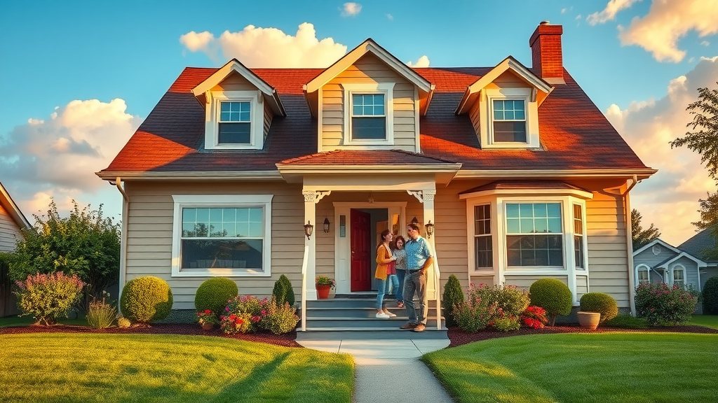 Freshly painted home exterior showcases vibrant colors and family satisfaction