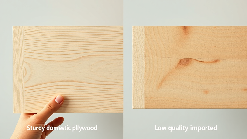 Comparison of expert custom cabinetry materials: sturdy domestic plywood vs. defective imported materials