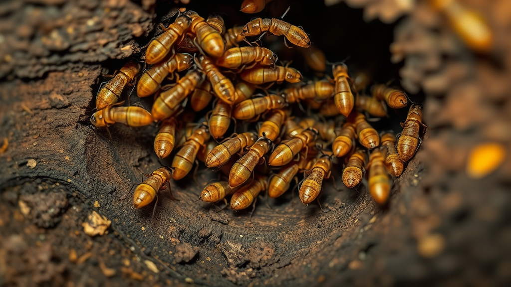 sinister swarm of subterranean termites, termite control, underground colony behaviors