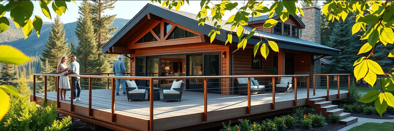 Trusted custom deck design near Evergreen, CO in a scenic mountain backyard.