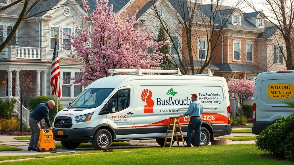 Family owned window and door company van in Conshohocken PA neighborhood