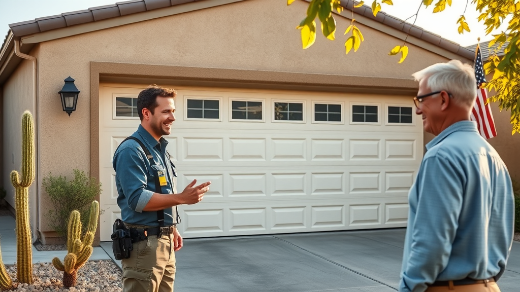 Five-star garage door repair near Gilbert AZ with expert technician consultation