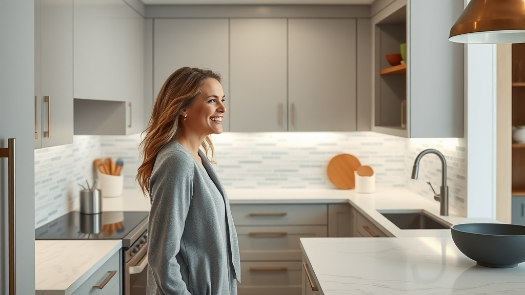 Elegant custom kitchen renovation showcasing smart storage solutions