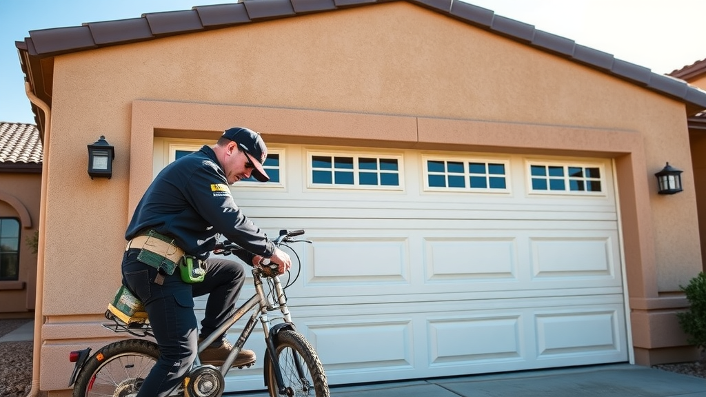 Iconic Garage Door Services installs modern garage door in Queen Creek AZ