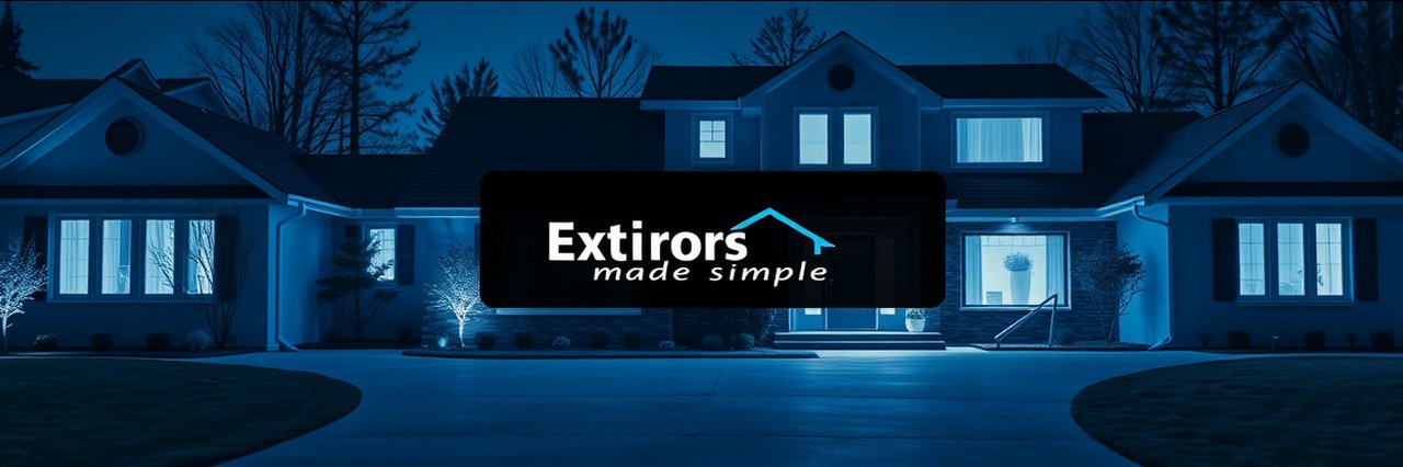 Window installation service in Indianapolis, IN—modern home exterior with Exteriors Made Simple logo.