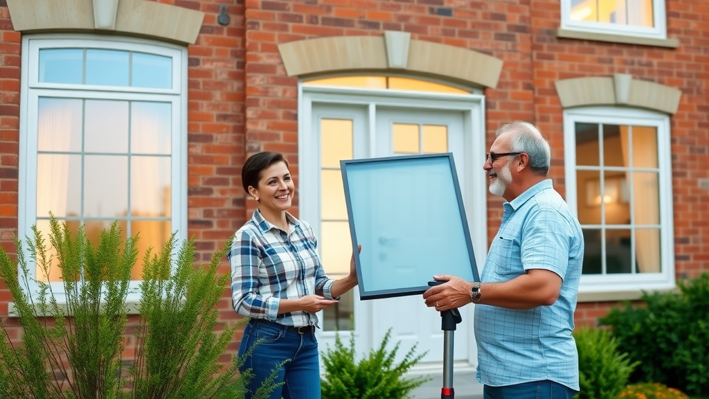 Window installation service in Indianapolis, IN with happy customers and professional installer.