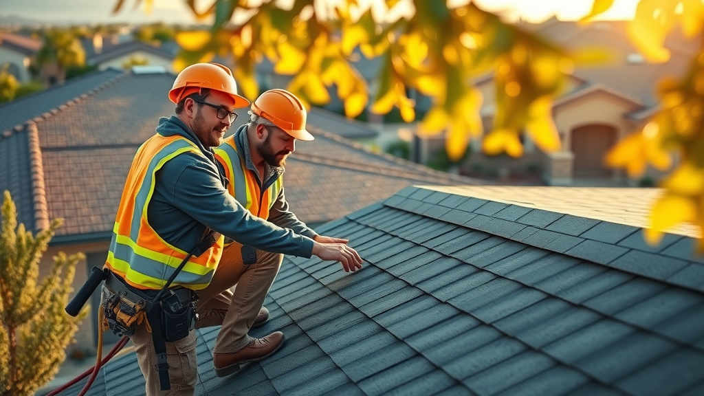 Overson Roofing experts repairing Arizona roof with careful inspection