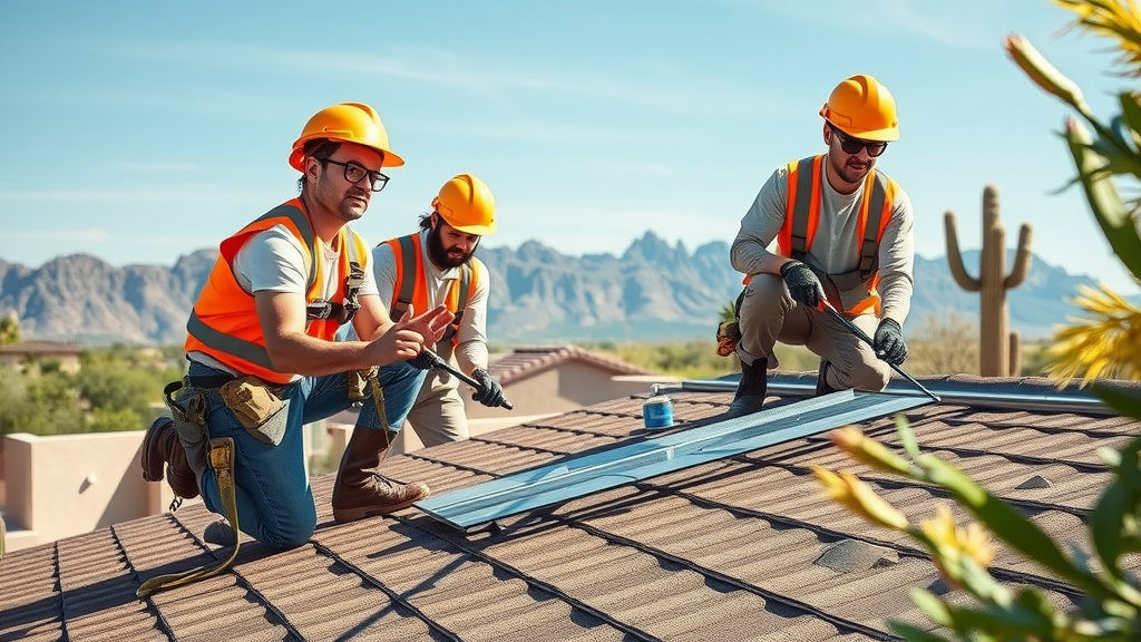 Professional roof repair and cleanup by Right Way Roofing Inc. team.