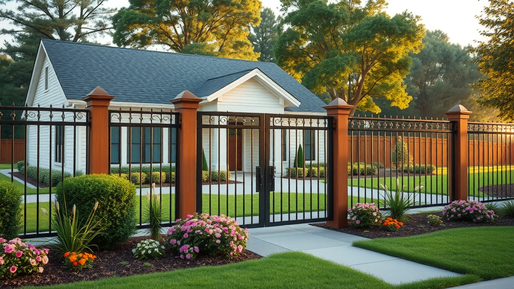 Best custom fence design near Batavia, IL enhancing suburban home curb appeal.