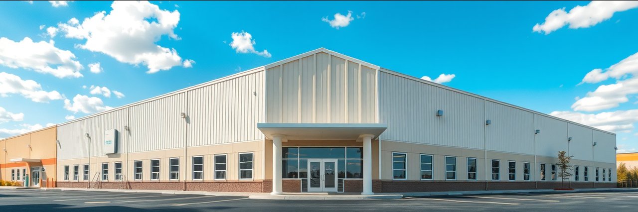 Modern commercial roofing and construction building near Nicholasville, KY