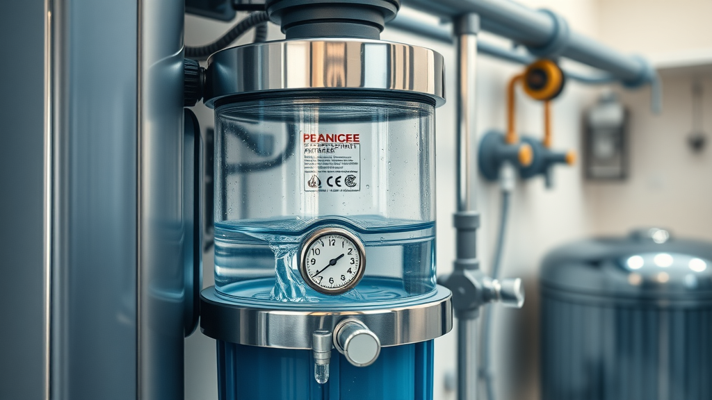 Close-up of advanced water filtration system near Goodlettsville, TN home.