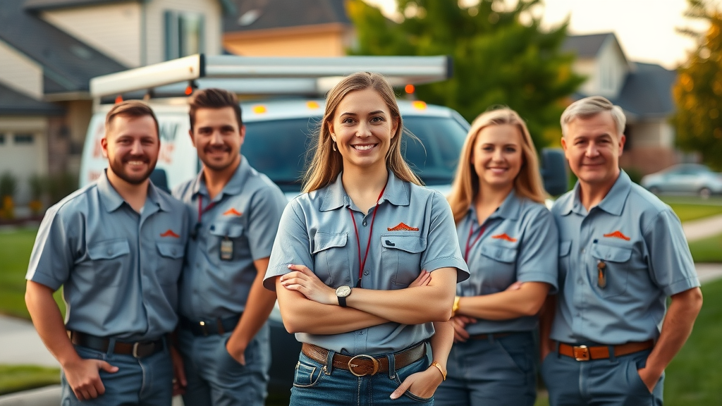 Certified Centennial, CO roofing contractor team ready for service with branded truck