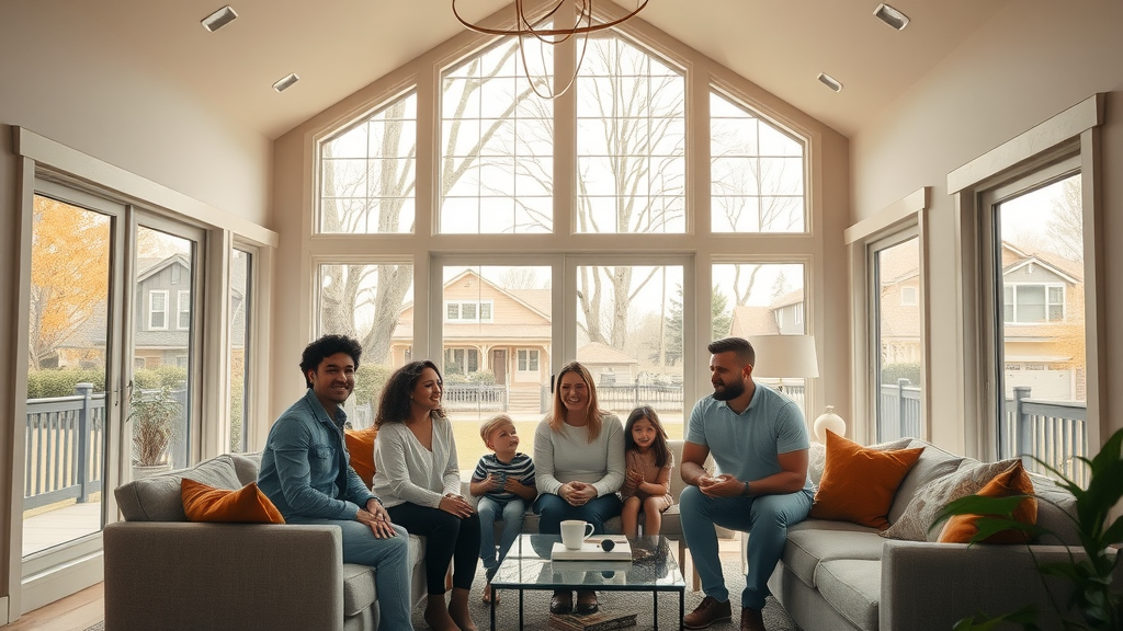 Family enjoying spacious new home addition by Falls Church VA contractors
