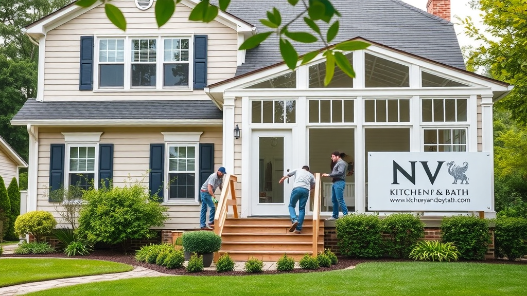 Expert contractors completing new sunroom addition in Falls Church VA