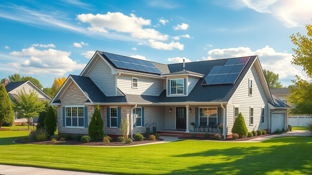 Modern home with integrated solar roofing services in Clemmons, NC under sunny sky