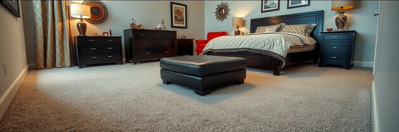 Plush carpet bedroom flooring design for consultation in Nashville, TN