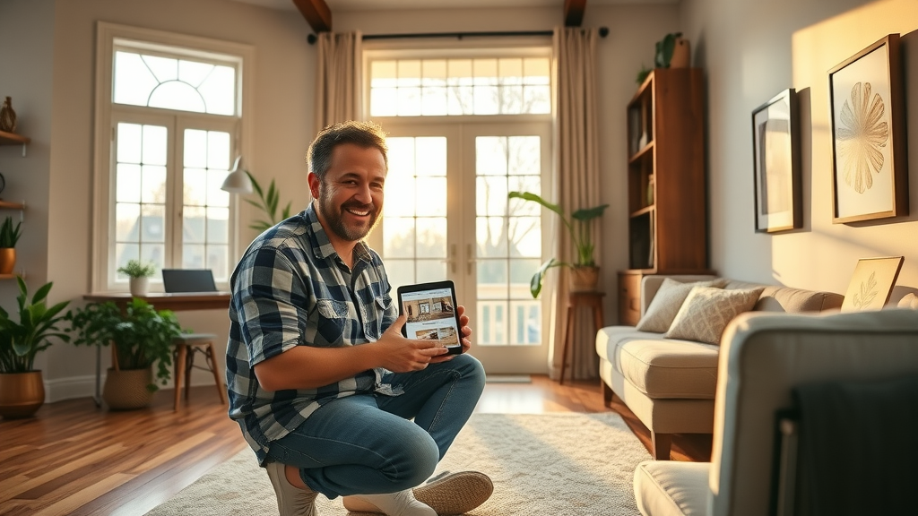 Flooring design consultation in Nashville, TN using digital visualizer at home