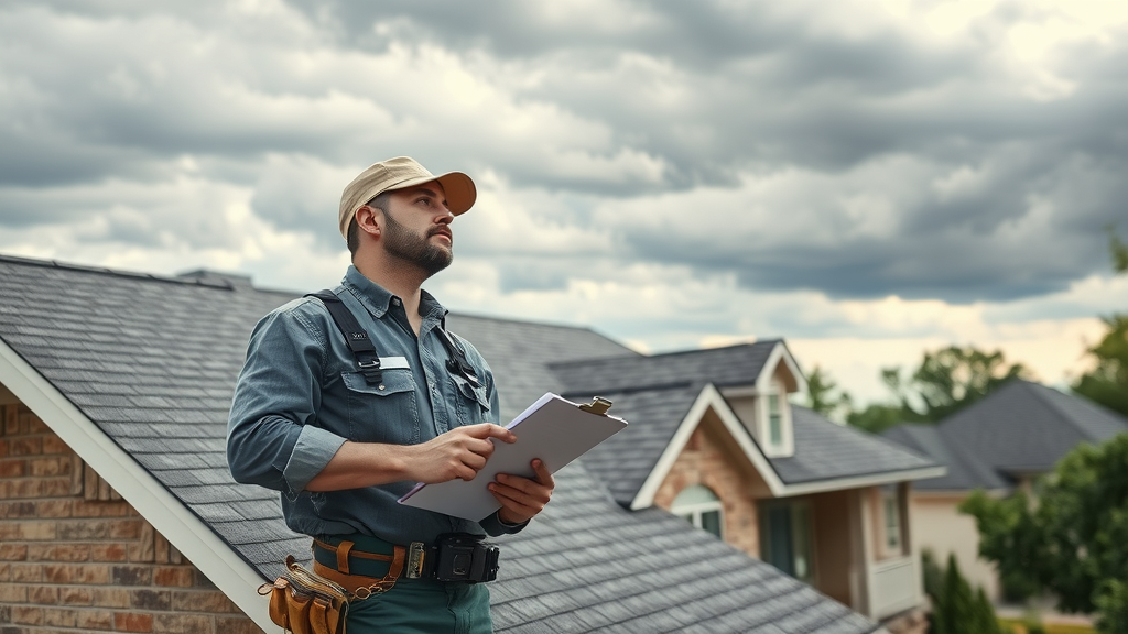 Expert roofers in Tulsa, OK inspecting a new roof after storm damage