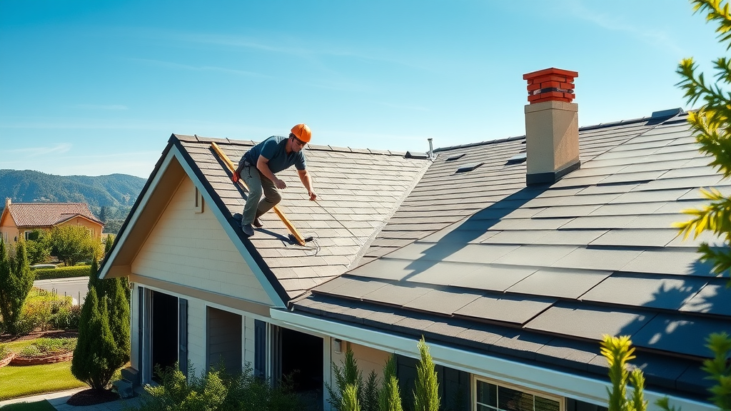 Professional new roof installation in Concord, CA on a sunny day
