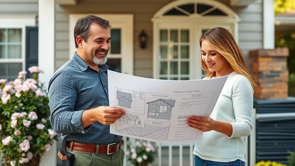 Roofing expert and homeowner plan new roof installation in Concord, CA
