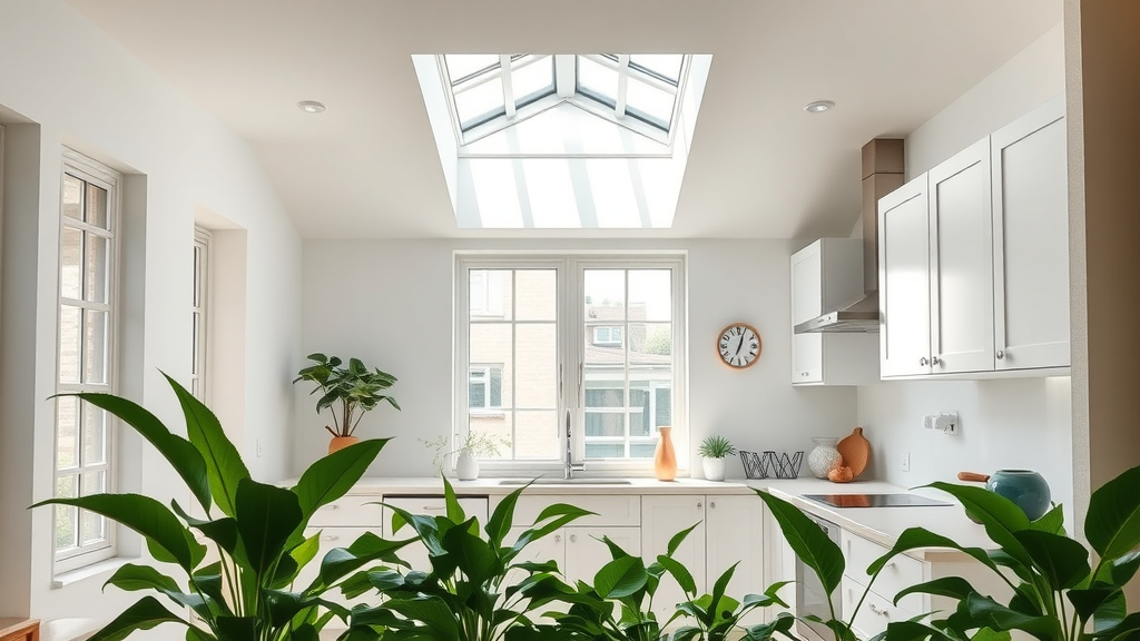 Kitchen skylight installation providing natural light in Kansas City home
