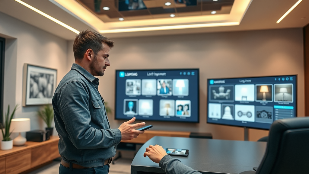 Expert sets up lighting control system Austin Texas smart home automation