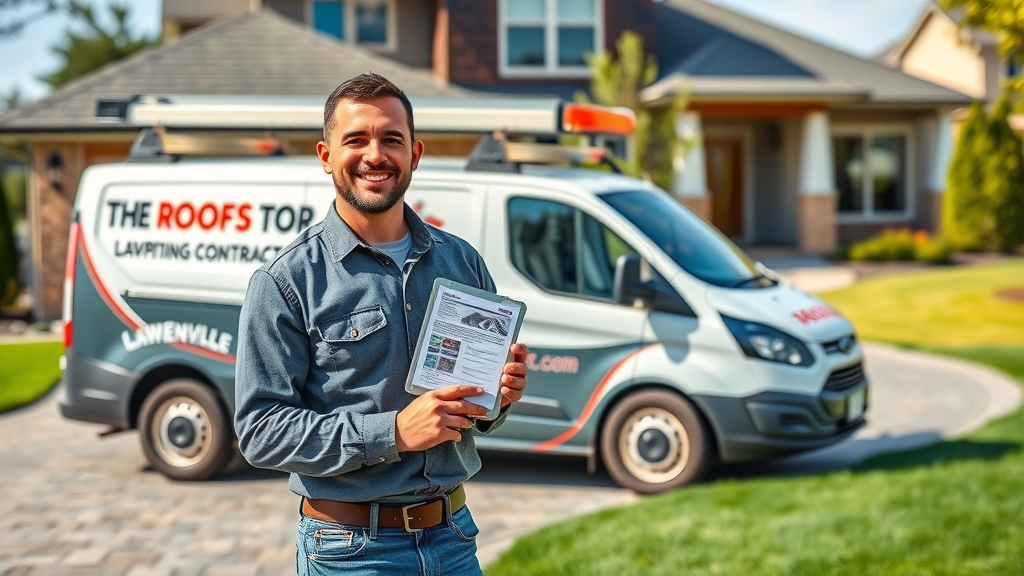 Professional roofing contractor near Lawrenceville, GA ready for inspection