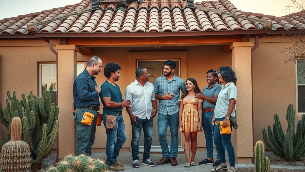 Storm roof damage experts support Tucson family with expert repair service.