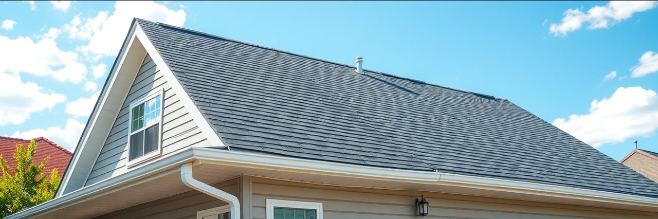 Modern home with new asphalt shingle roofing by roofing contractor in Cincinnati, OH