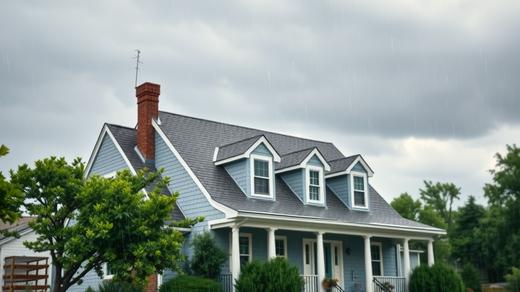 Suffolk VA residential roof protecting home during summer storm
