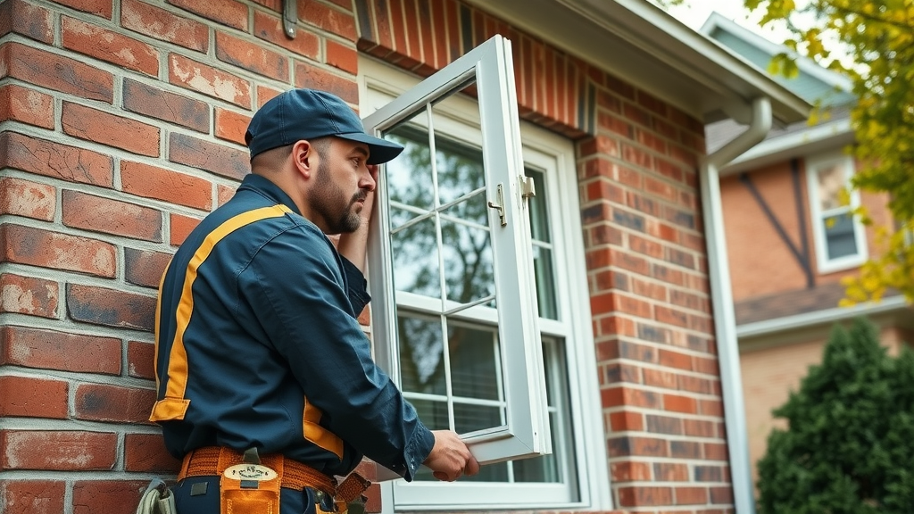 Professional window replacement near Madison, WI being expertly installed